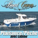 Taud, b&acirc;che de protection bateau Cabinier (Plaisance/P&ecirc;che) avec cabine