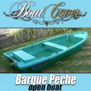 Taud, b&acirc;che de protection barque p&ecirc;che coque open sans cabine