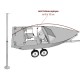 Mât télescopique support de bâche de bateau