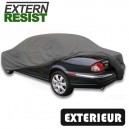 Housse de protection auto exterieure semi sur mesure en pvc gris Extern Resist pour berline 3 volumes