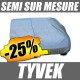 Housse de protection auto intérieure/extérieure semi-sur-mesure TYVEK pour fourgons/utilitaires