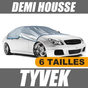 Demi-housse ext&eacute;rieure en TYVEK - Housse voiture : Bache protection auto pour Berlines 