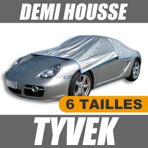 Demi-housse ext&eacute;rieure en TYVEK - Housse voiture : Bache protection auto pour cabriolets 