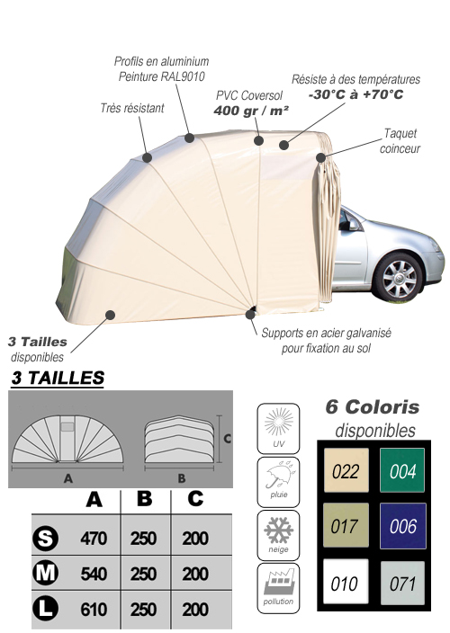 abri protection auto Autobox 2 volets